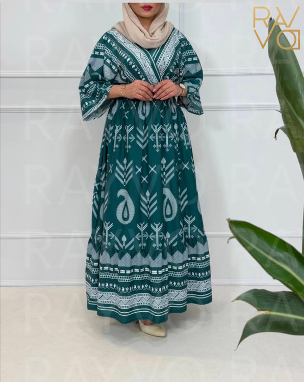 پیراهن ساحلی طرح چوب زنانه فری سایز | خنک، بدون چروک و آبرفت