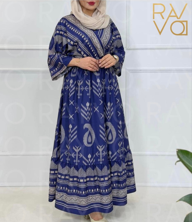 پیراهن ساحلی طرح چوب زنانه فری سایز | خنک، بدون چروک و آبرفت